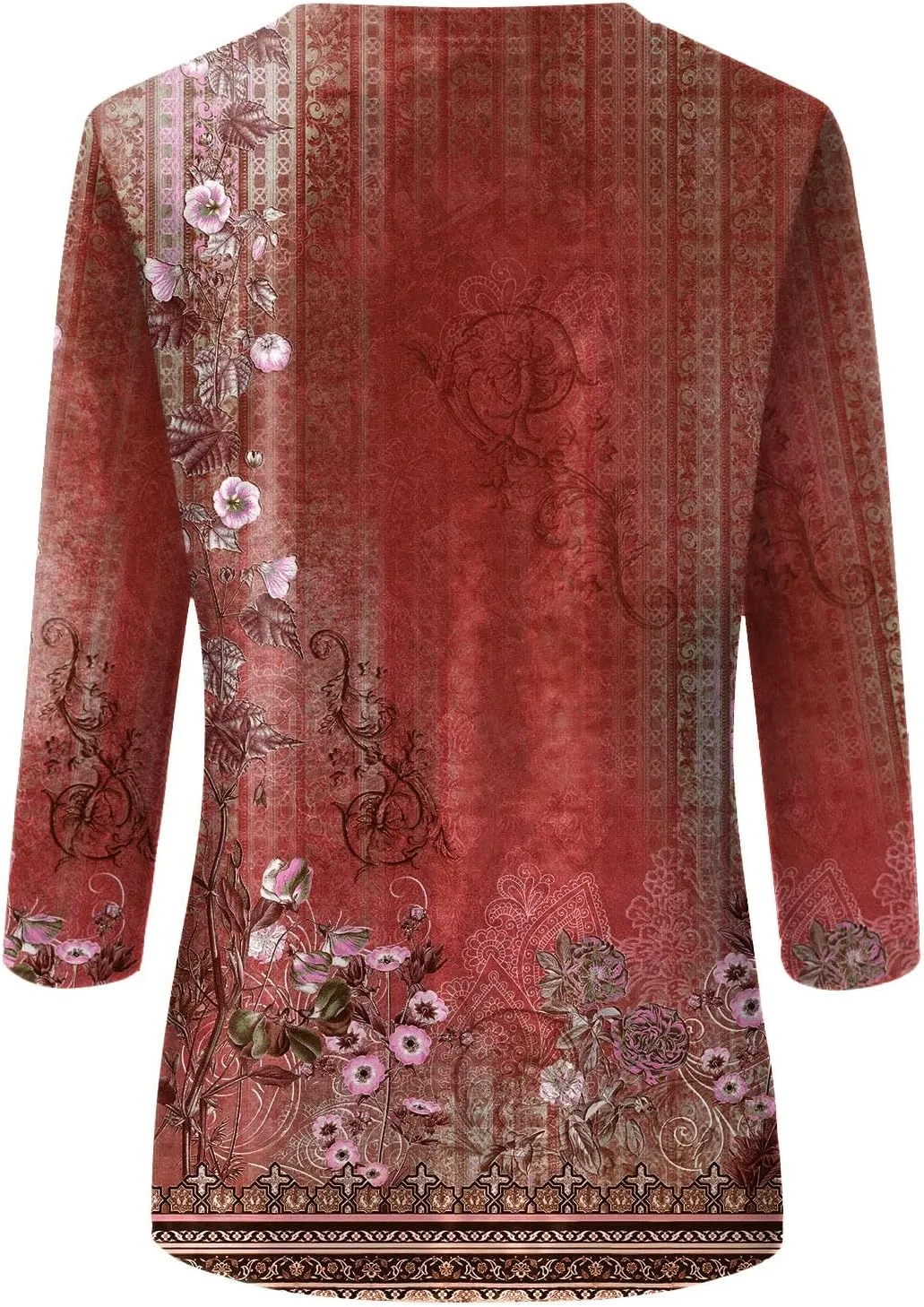 3/4 Length Sleeves Womens Tops Blouses 2025 Spring Dressy Casual Going Out Tops Summer Three Quarter Sleeve Shirts