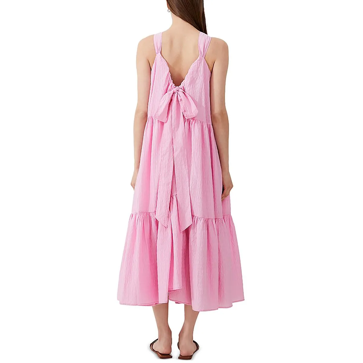 Aleska Womens Tie Back Maxi Sundress