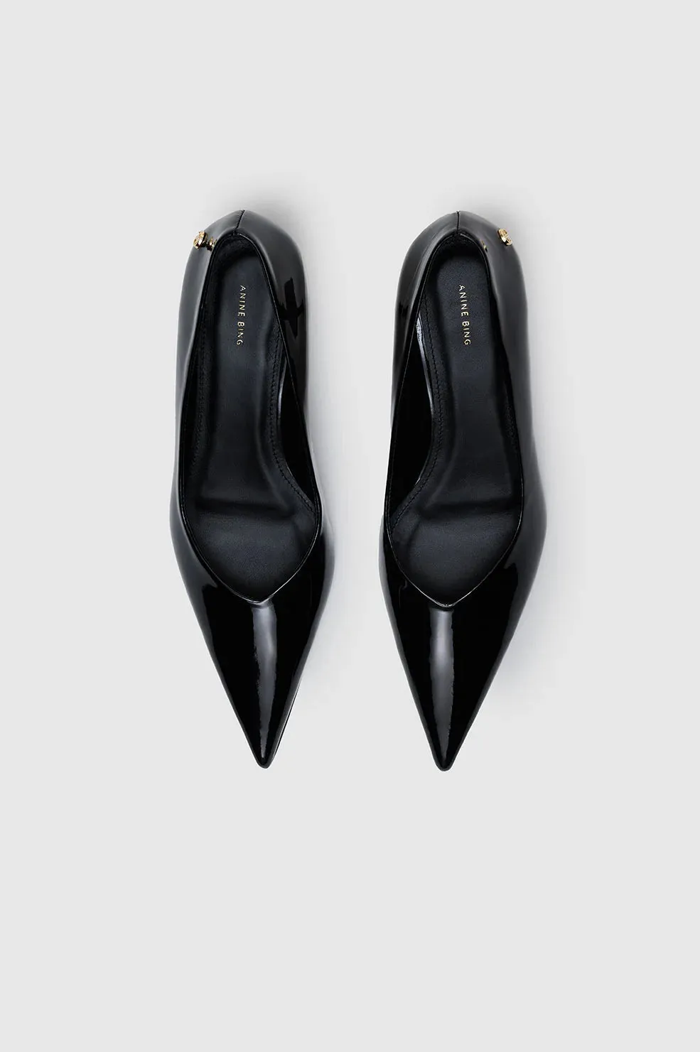 Anine Bing Hilda Pumps - Black Patent