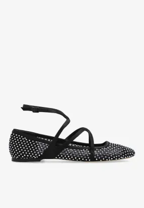 Astoria Crystal-Embellishment Ballet Flats