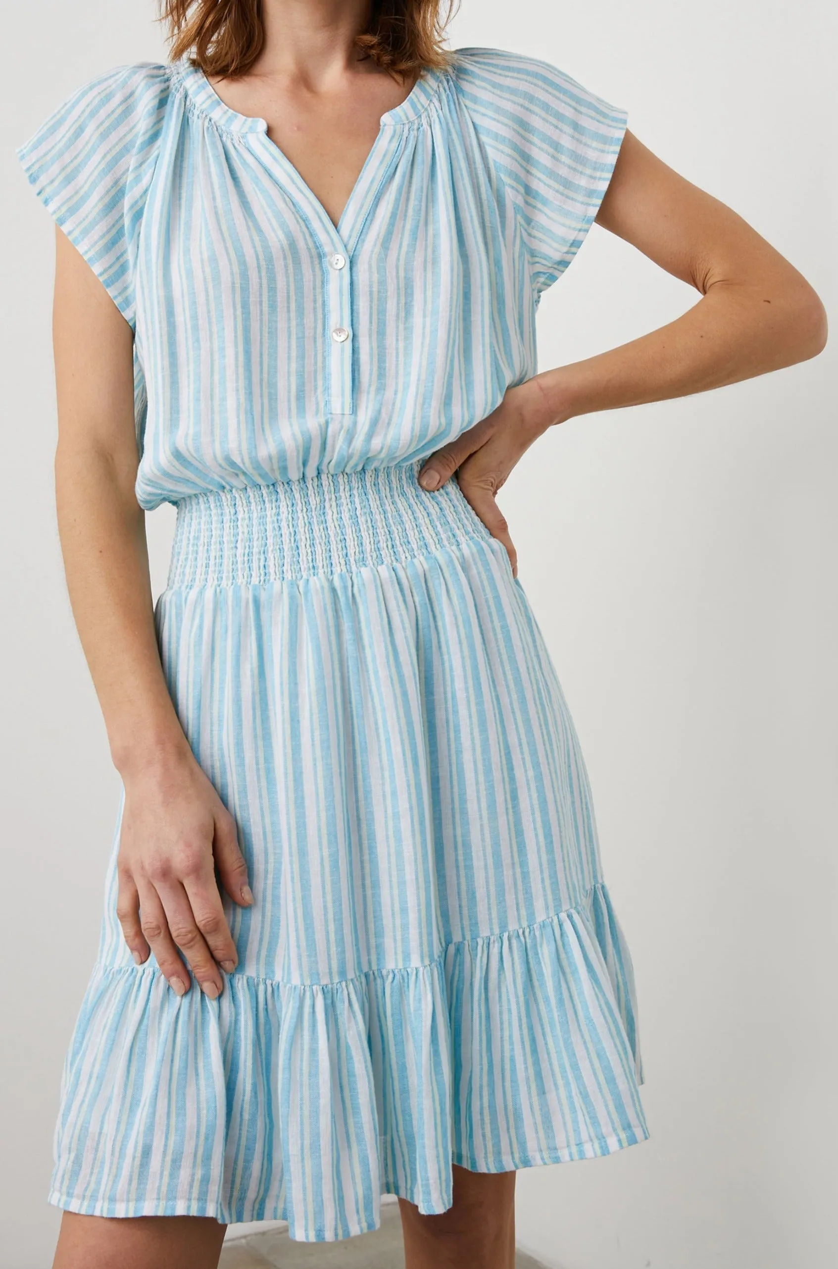 AUGUSTINE DRESS - LAGUNA STRIPE
