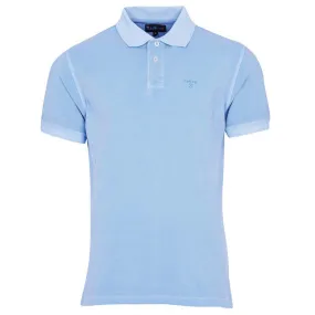 Barbour Washed Sports Mens Polo Shirt - Sky