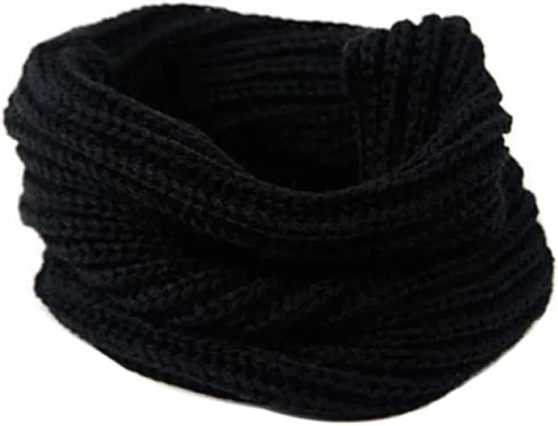 BESPORTBLE Winter Warm Knitted Wool Blend Cowl Loop Scarf Neckerchief for Cold Weather Unisex Fashion Accessory Present for