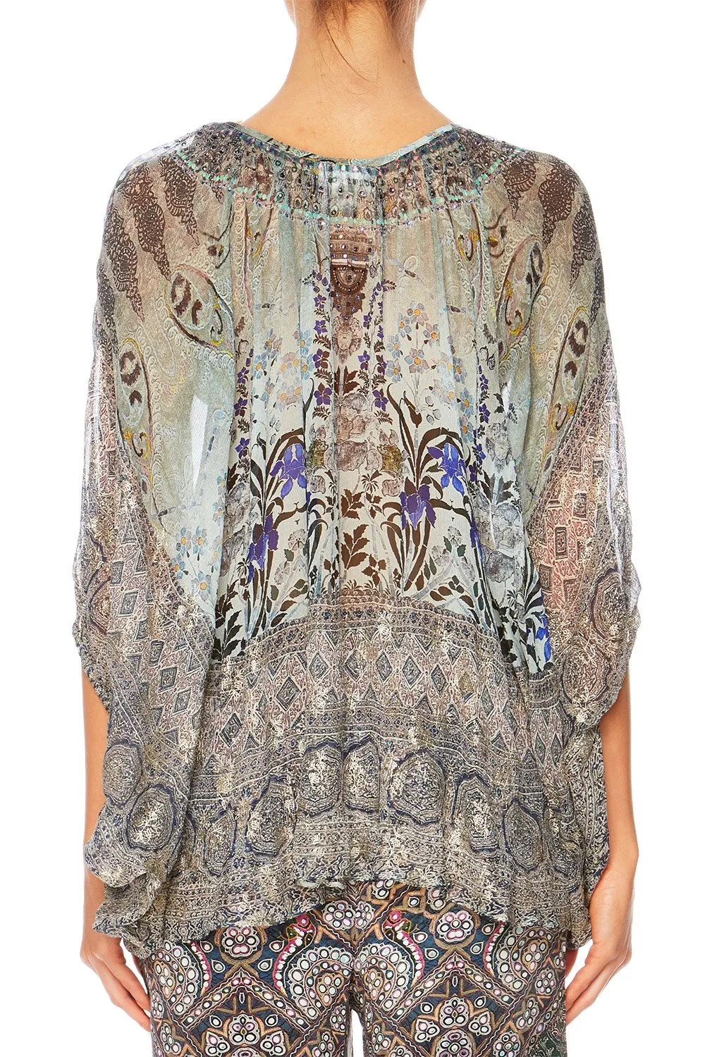 BLOUSE WITH KEYHOLE FRONT MAMAS HOME