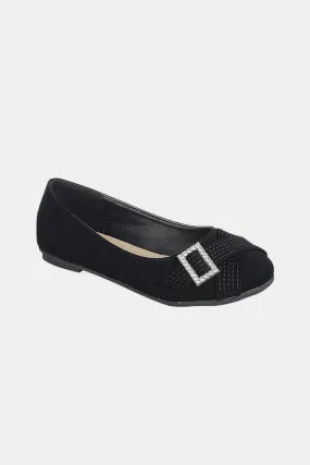 Blue Zone Planet |  Forever Link Slip On Rhinestone Buckle Ballet Flats