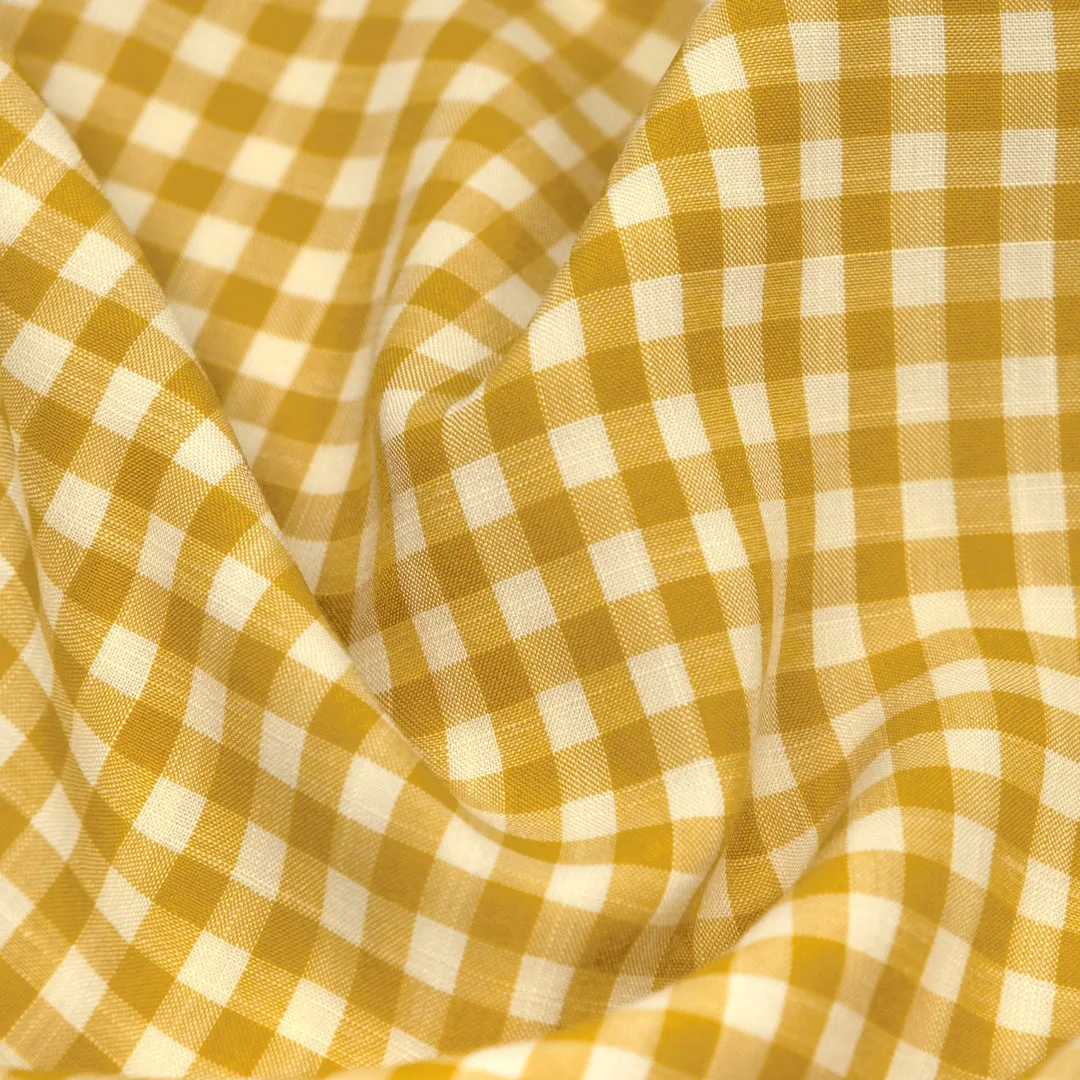Bonbon Viscose Cotton Gingham - Sunflower