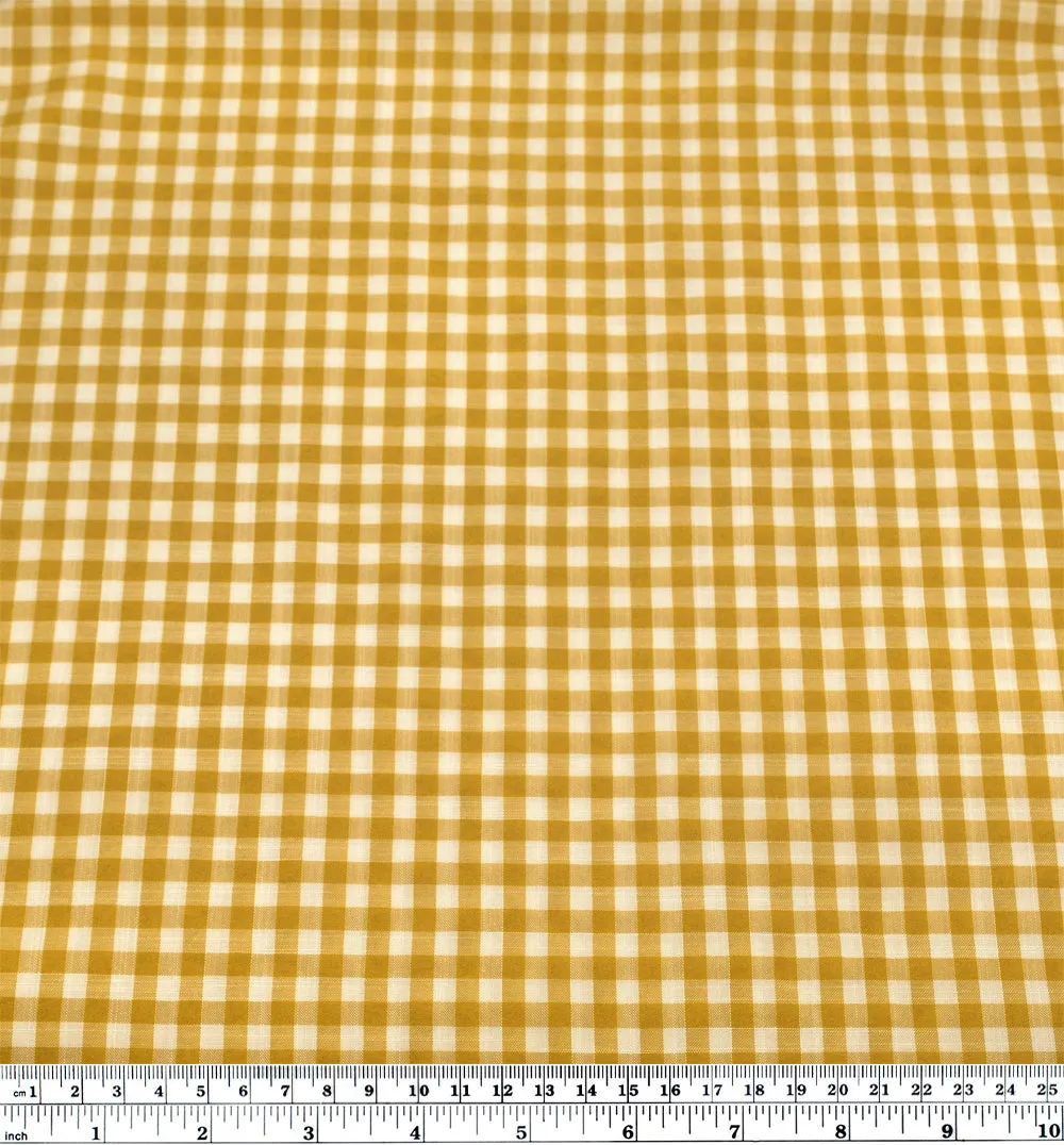 Bonbon Viscose Cotton Gingham - Sunflower