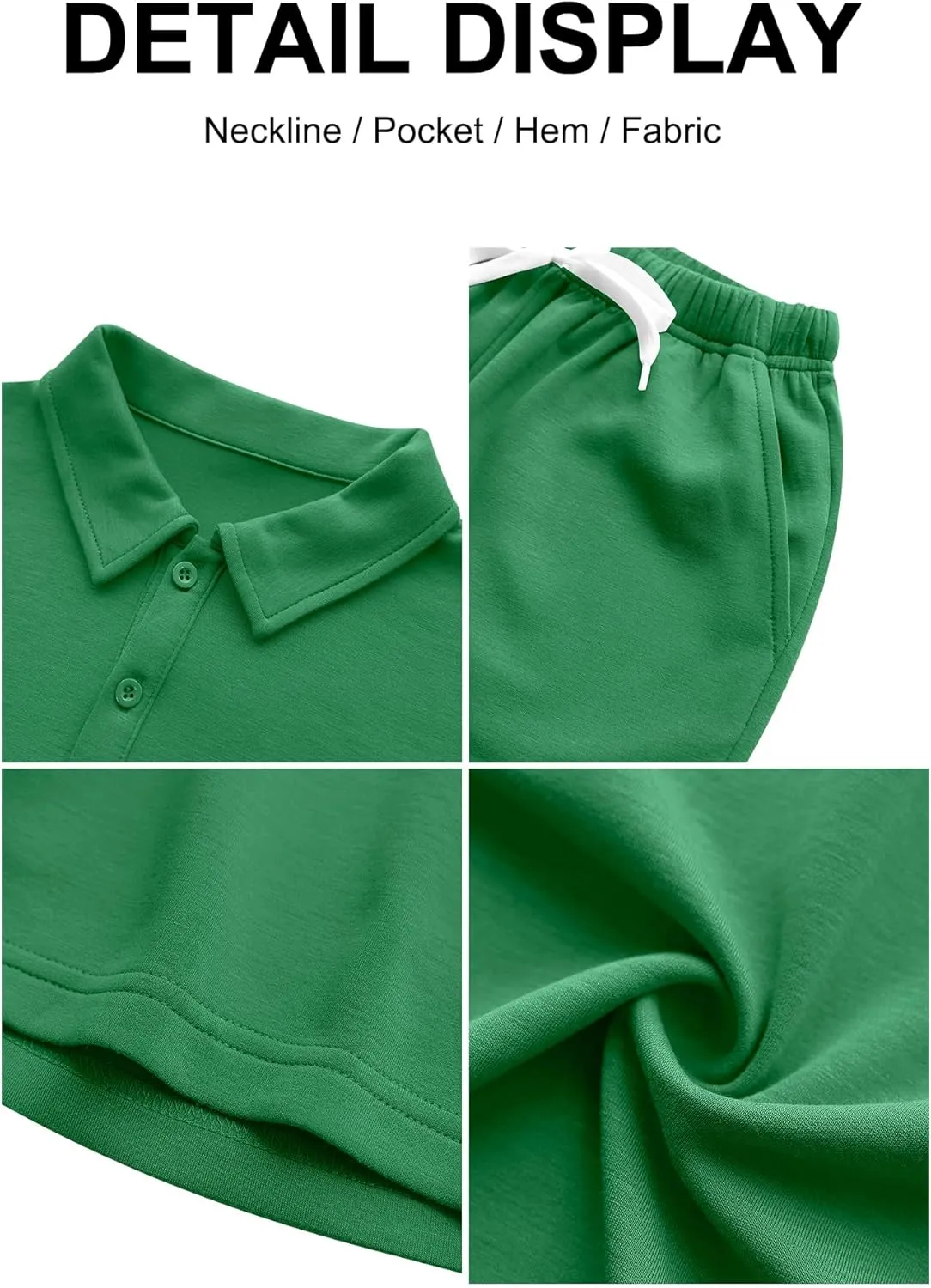 Boys Summer Solid Color Short Sleeve Polo Shirt And Shorts Sets for Kids6-15 Years