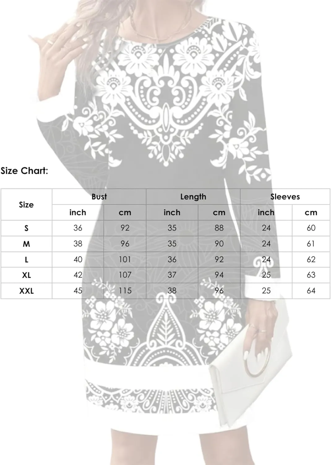 Chic Floral Print Shift Womens Cocktail Dress Round Neck Long Sleeve Mini Dress and Black Sundresses for Women 2025