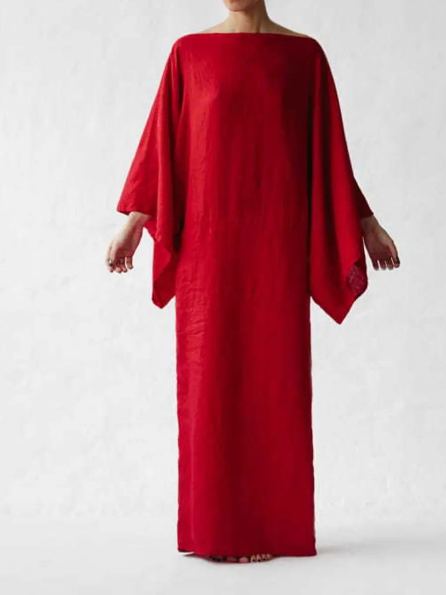 Chic Oversized Linen Maxi Dress