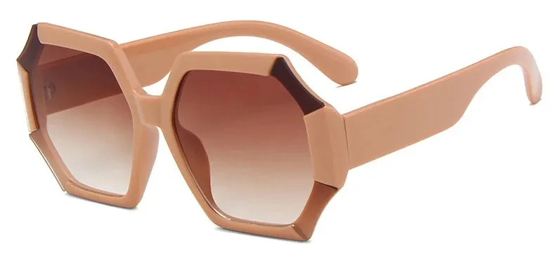 Chic Polygonal Square Sunglasses with Gradient Lenses