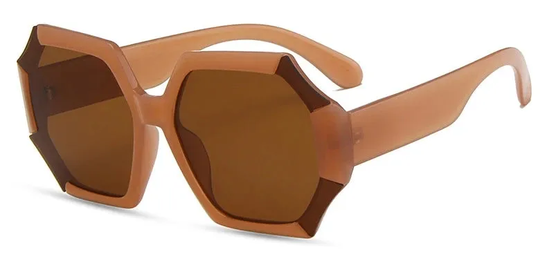 Chic Polygonal Square Sunglasses with Gradient Lenses