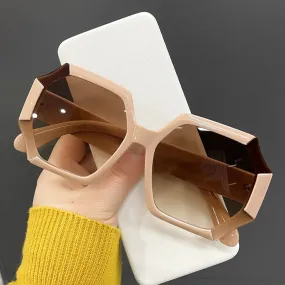 Chic Polygonal Square Sunglasses with Gradient Lenses