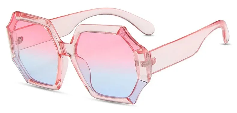Chic Polygonal Square Sunglasses with Gradient Lenses