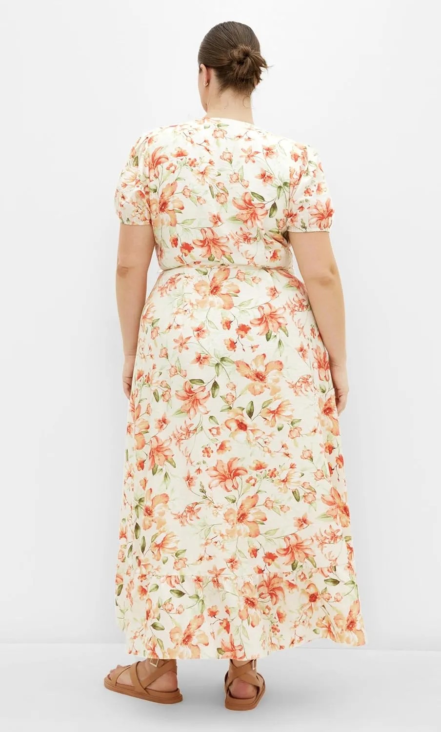City Chic Women's Plus Size Dress - Sarina Print Wrap Midi