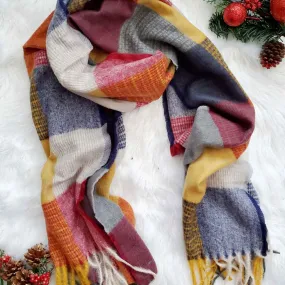 Color Block Style Cozy Scarf