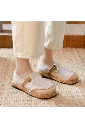 Cottagecore Striped Espadrilles