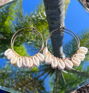 Cowrie Hoops
