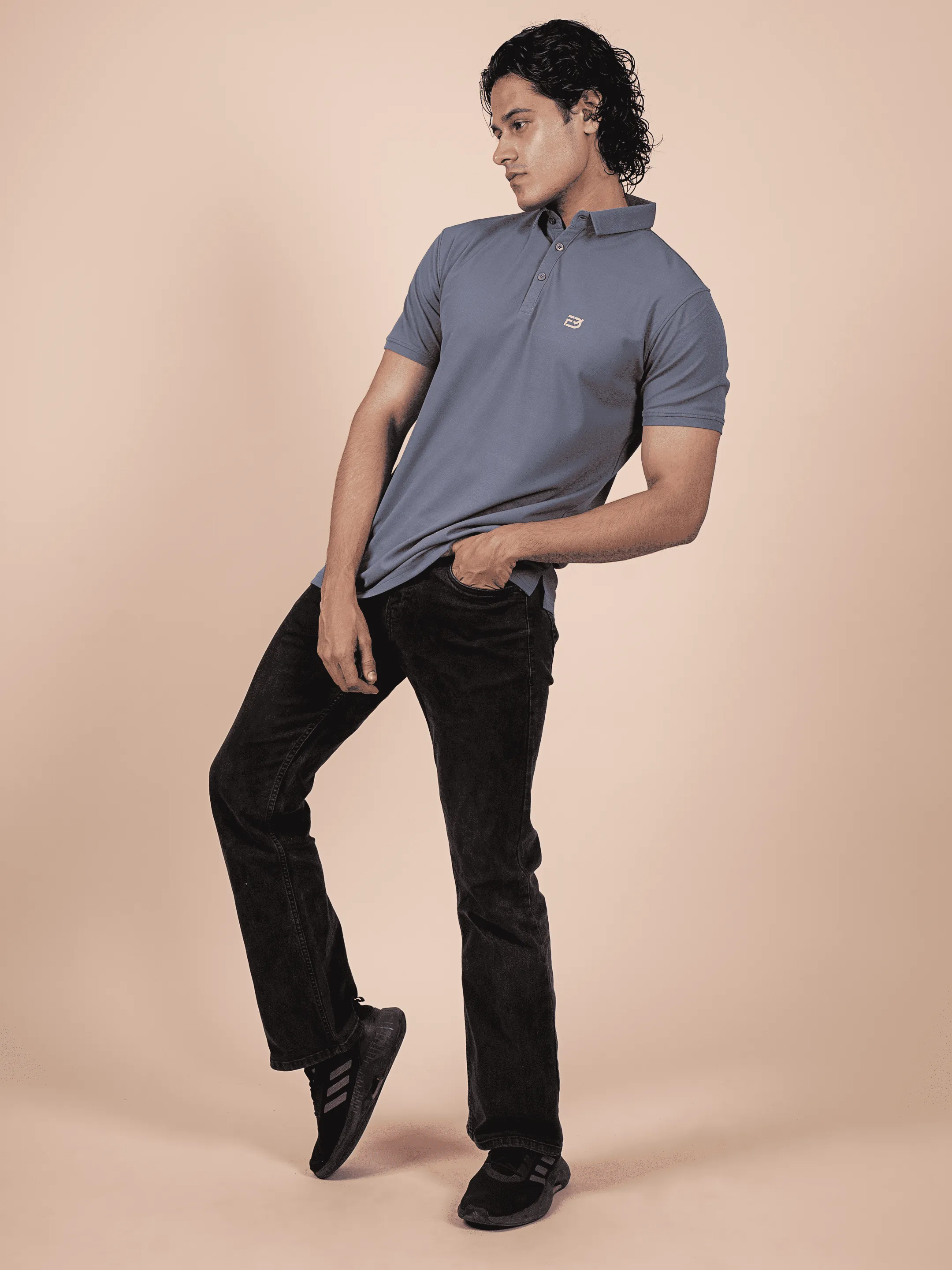 Elite Dark Grey Matty Polo T-shirts | FabDone
