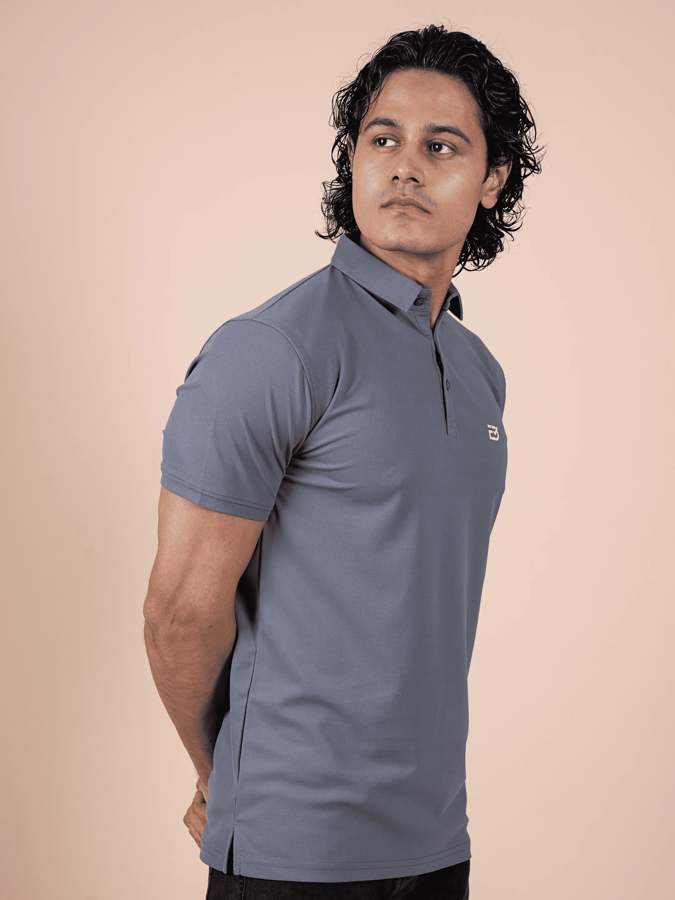 Elite Dark Grey Matty Polo T-shirts | FabDone