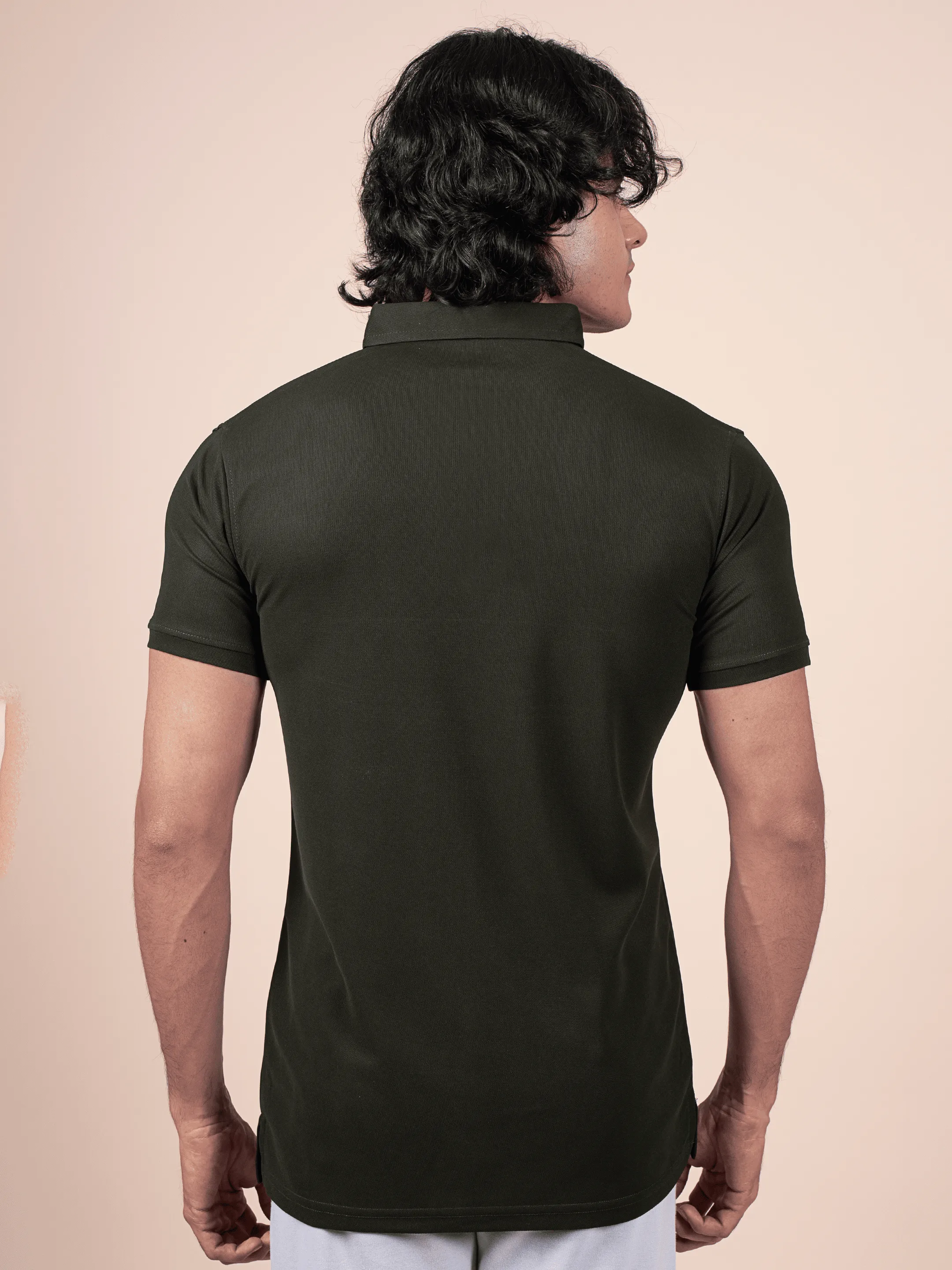 Elite Olive Matty Polo T-shirts | FabDone