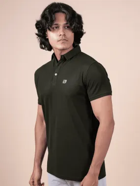 Elite Olive Matty Polo T-shirts | FabDone