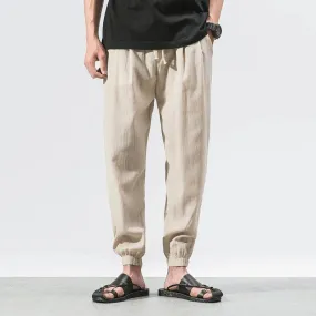 ENZO Cotton Linen Harem Pants