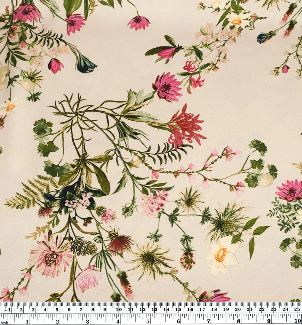 Forager's Bouquet Poly Satin - Parchment