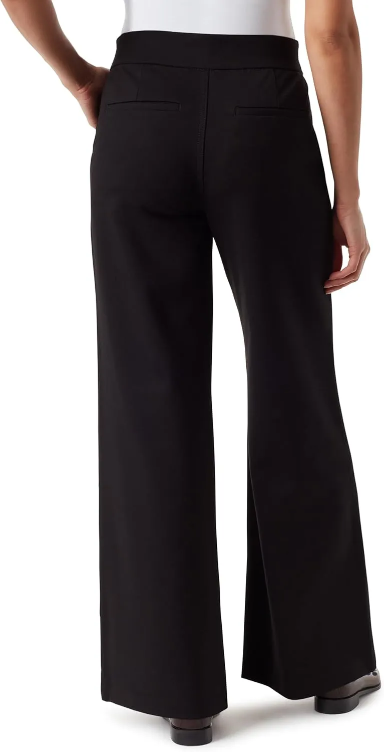 Gloria Vanderbilt Women's Pull on Trouser 4 Pocket Mid Rise Straight Leg Pant Standard