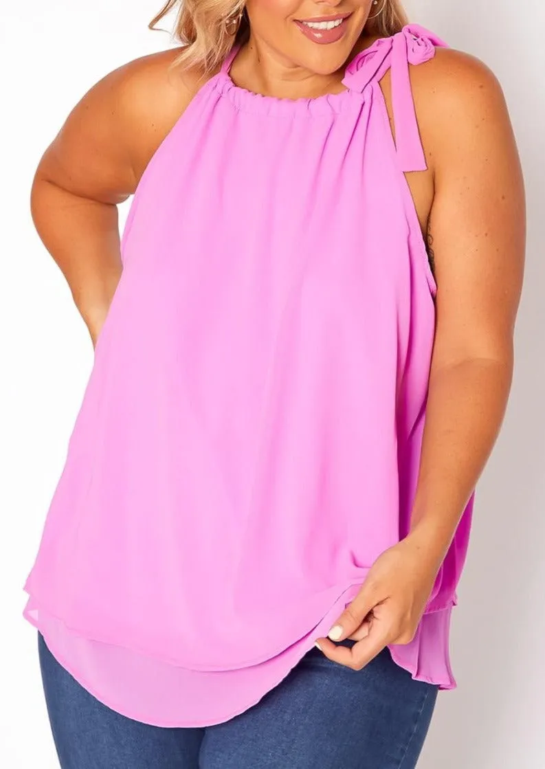 Hi Curvy Plus Size Chiffon Cami Blouse