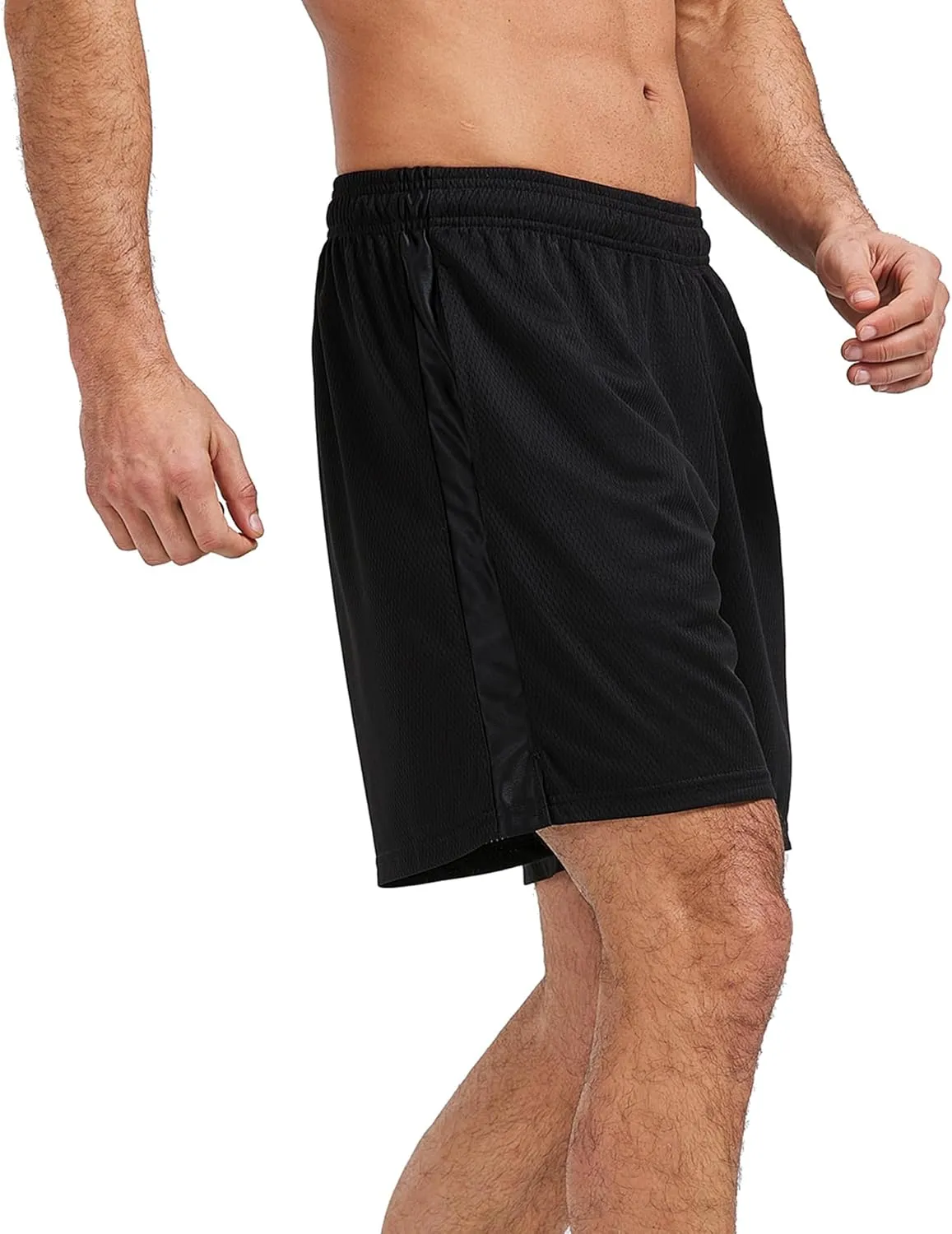 HQUEC Mens Shorts Mesh Gym Lightweight Comfortable 7"/ 5" Basketball Shorts Loose-Fit with Pockets