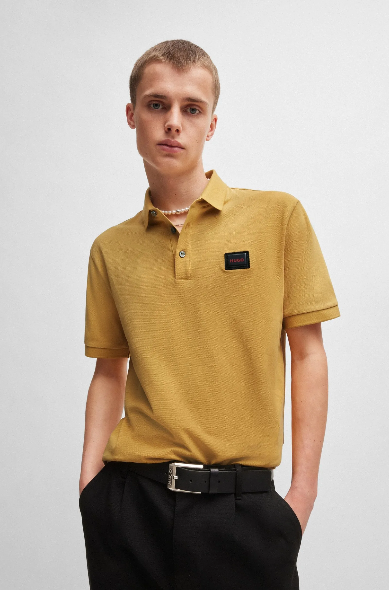 HUGO Dereso_Gel Polo Shirt 10266059 712 Gold
