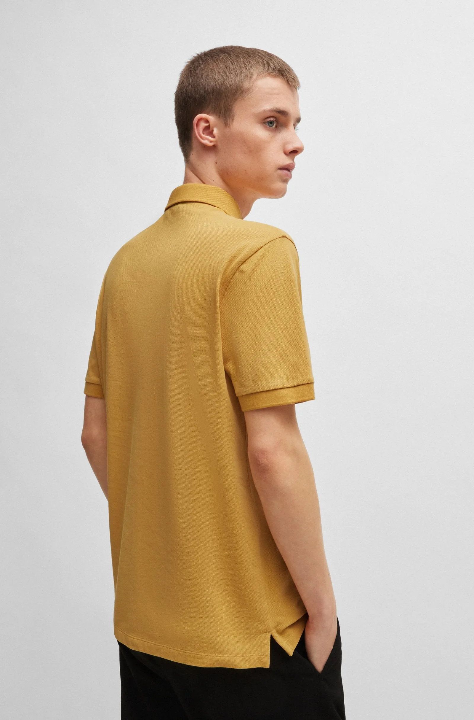 HUGO Dereso_Gel Polo Shirt 10266059 712 Gold