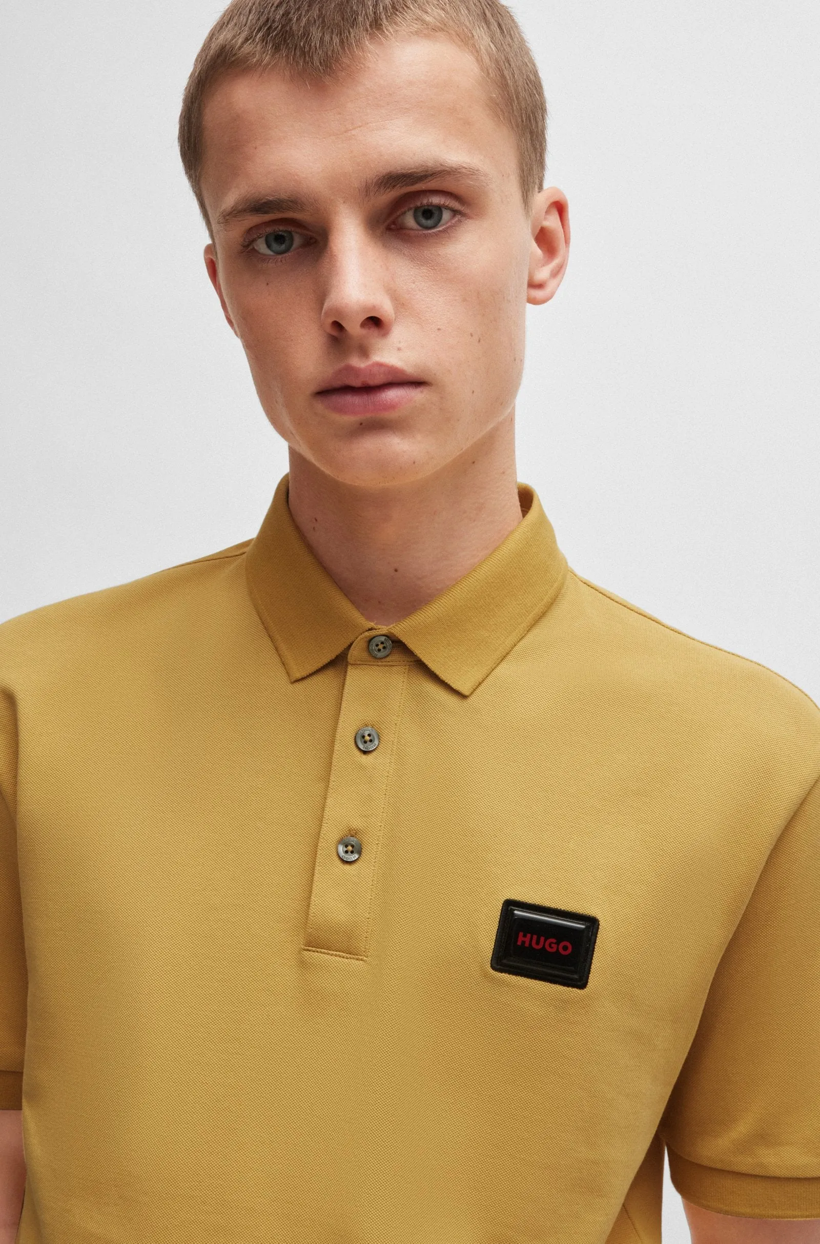 HUGO Dereso_Gel Polo Shirt 10266059 712 Gold