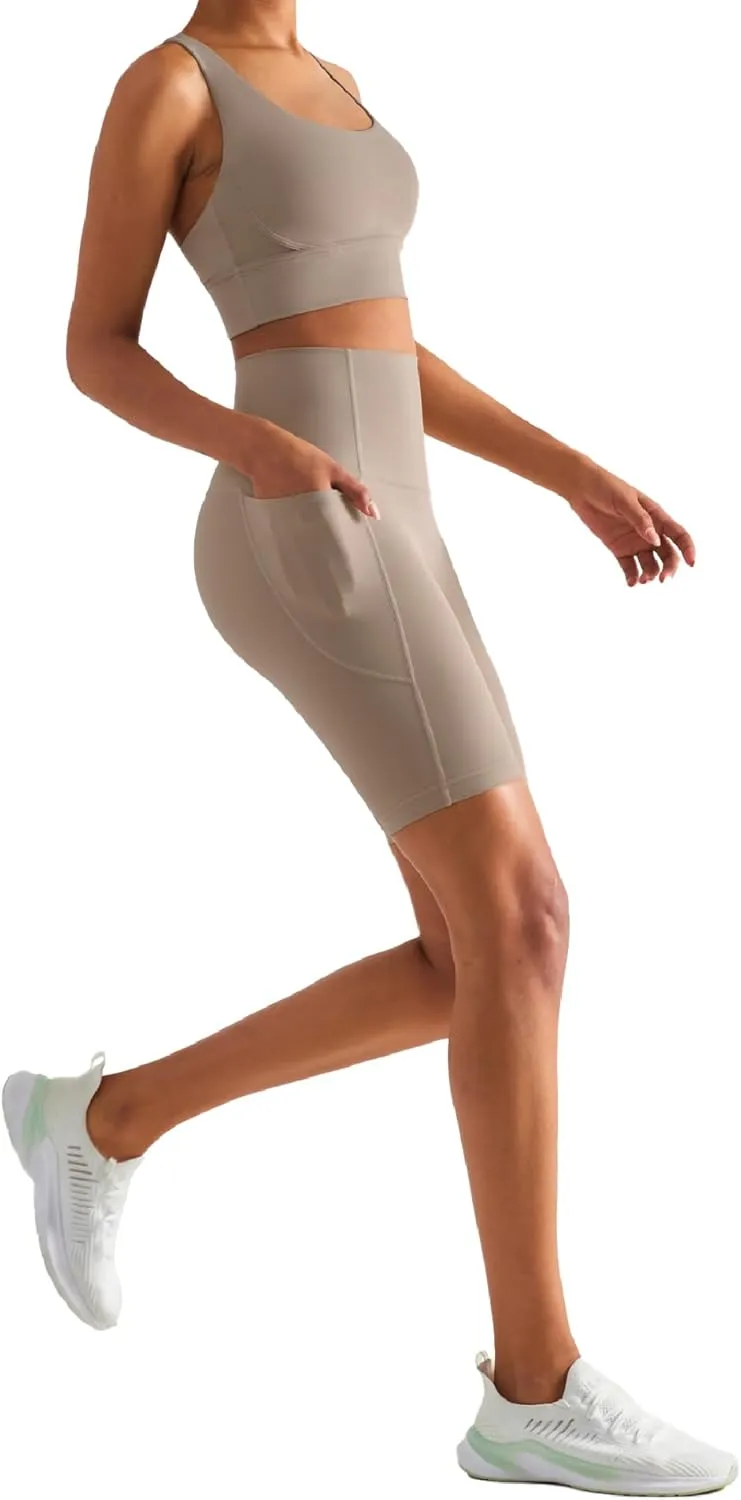 Kseniya Women's Yoga Shorts-Athletic Shorts with Pockets High Waisted and Comfortable.