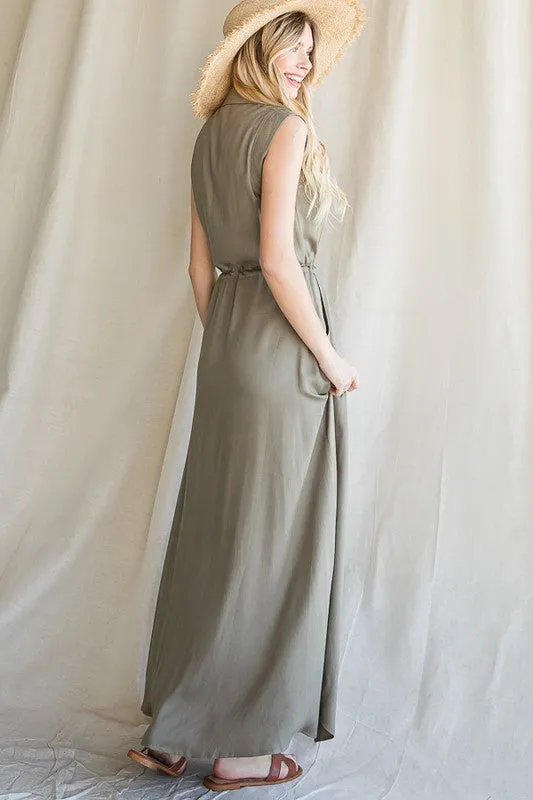 Lilyana Button Down Maxi Dress