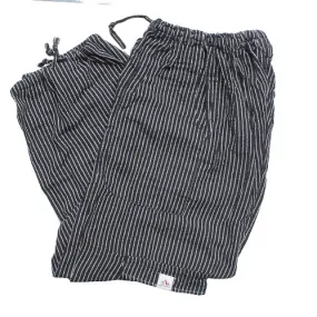 (Medium) Black with thin White stripes 0238