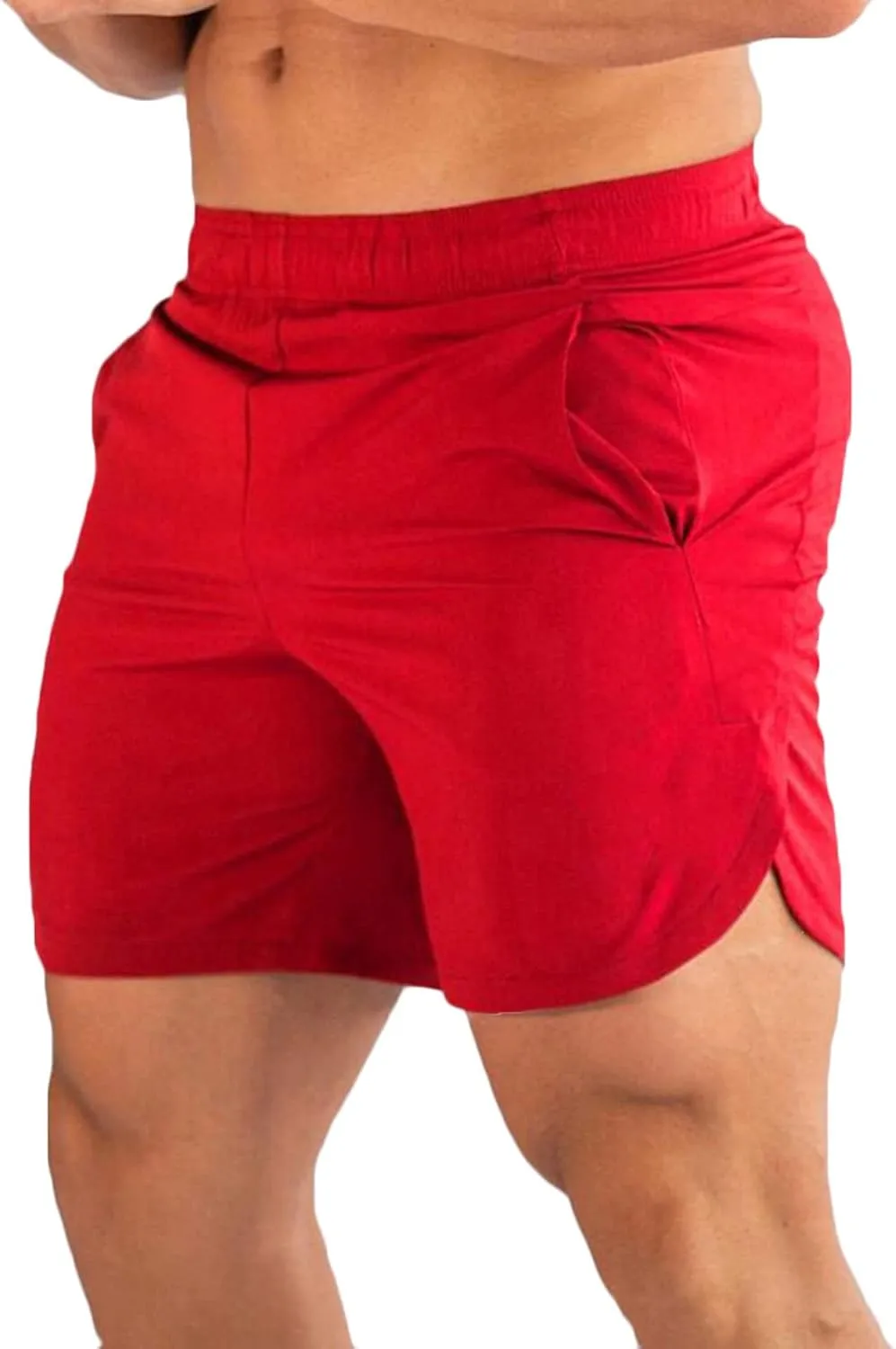 Men's Athletic Shorts Elastic Waist Quick Dry Breathable Comfortable Gym Workout Running Training Casual Sportswear