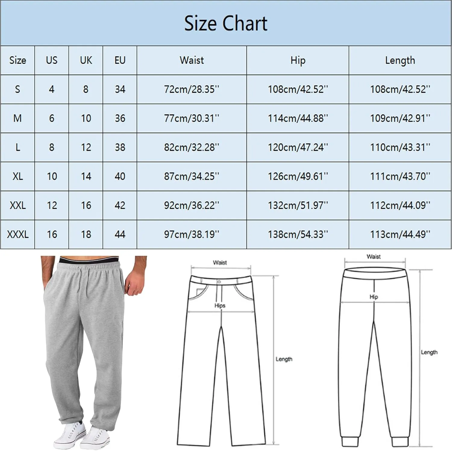 Men's Fashion Sweatpants Drawstring Baggy Wide Straight Leg Loose Fit Baggy Pants Beach Yoga Trousers