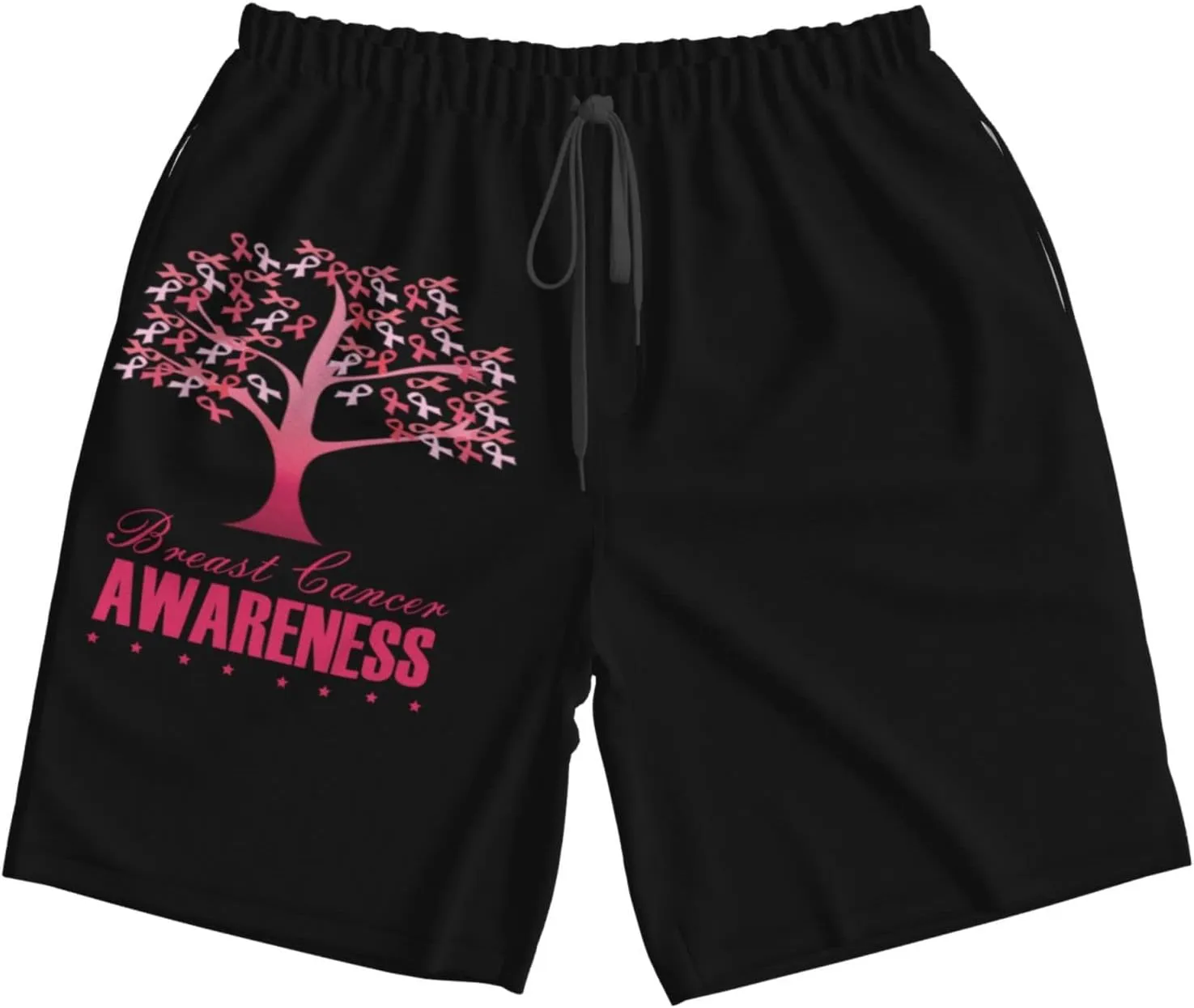 Men's Swim Trunks Beach Shorts Drawstring Quick Dry Running Shorts Comfortable Loose Gym Shorts Swimsuit Pants with Pockets