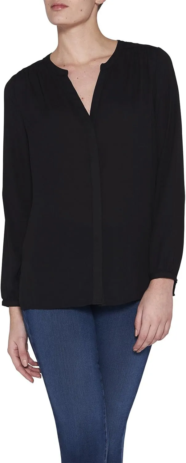 NYDJ Women's Pintuck Blouse 3/4 Sleeve