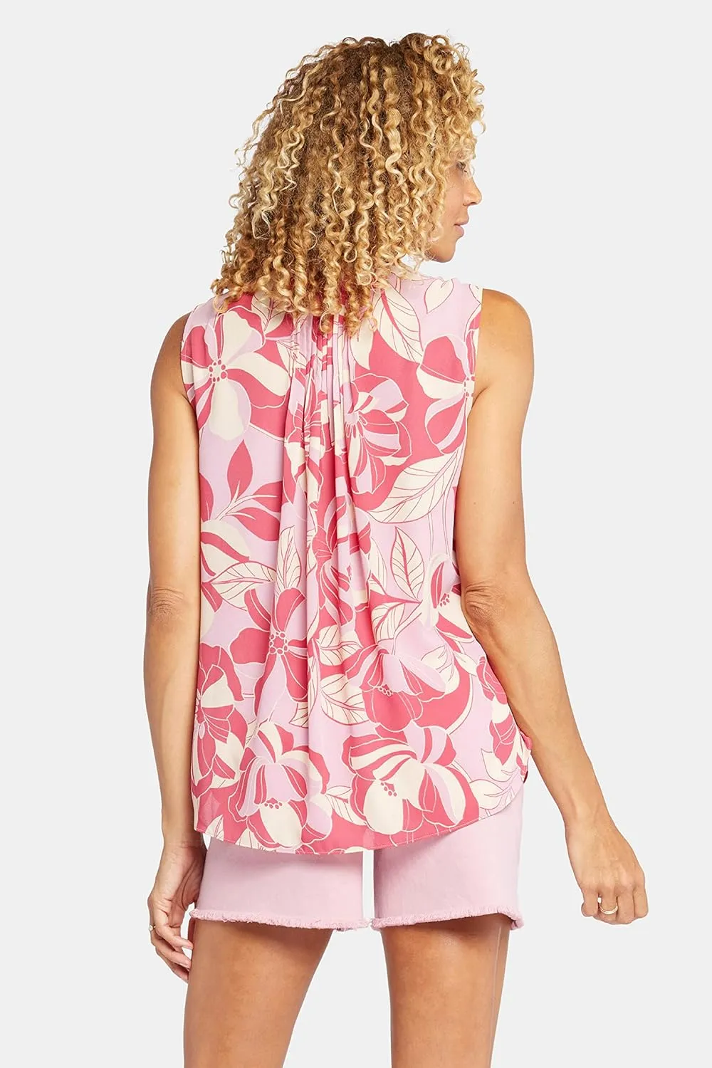 NYDJ Women's Sleeveless Pintuck Blouse