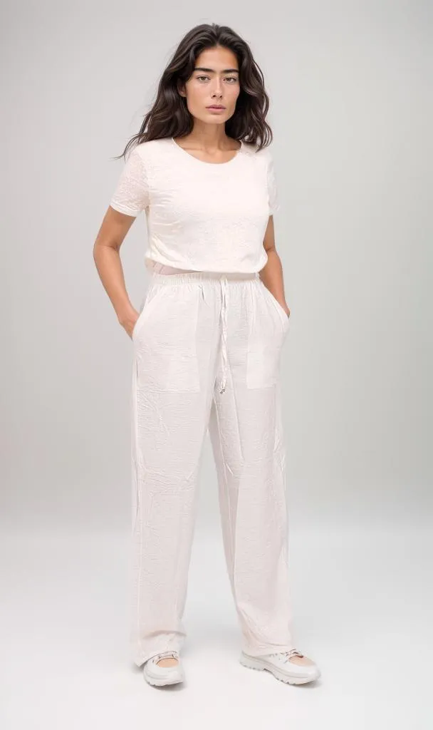o203247-LOOSE-FIT PALAZZO PANTS - WHITE