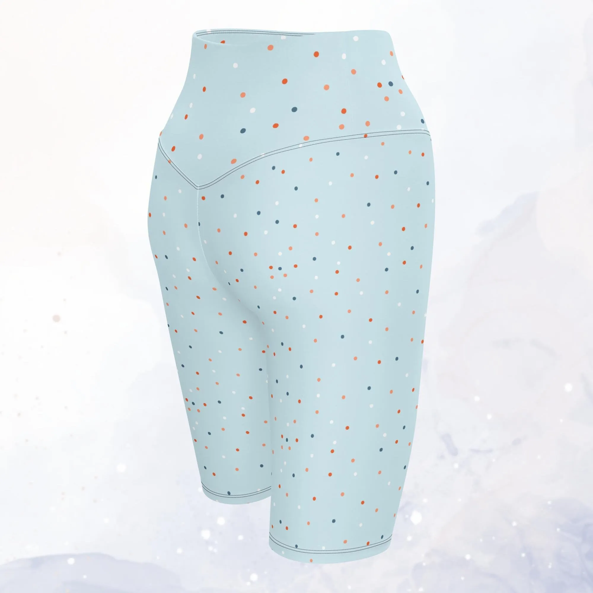 Polka Dot Long Inseam Biking Shorts
