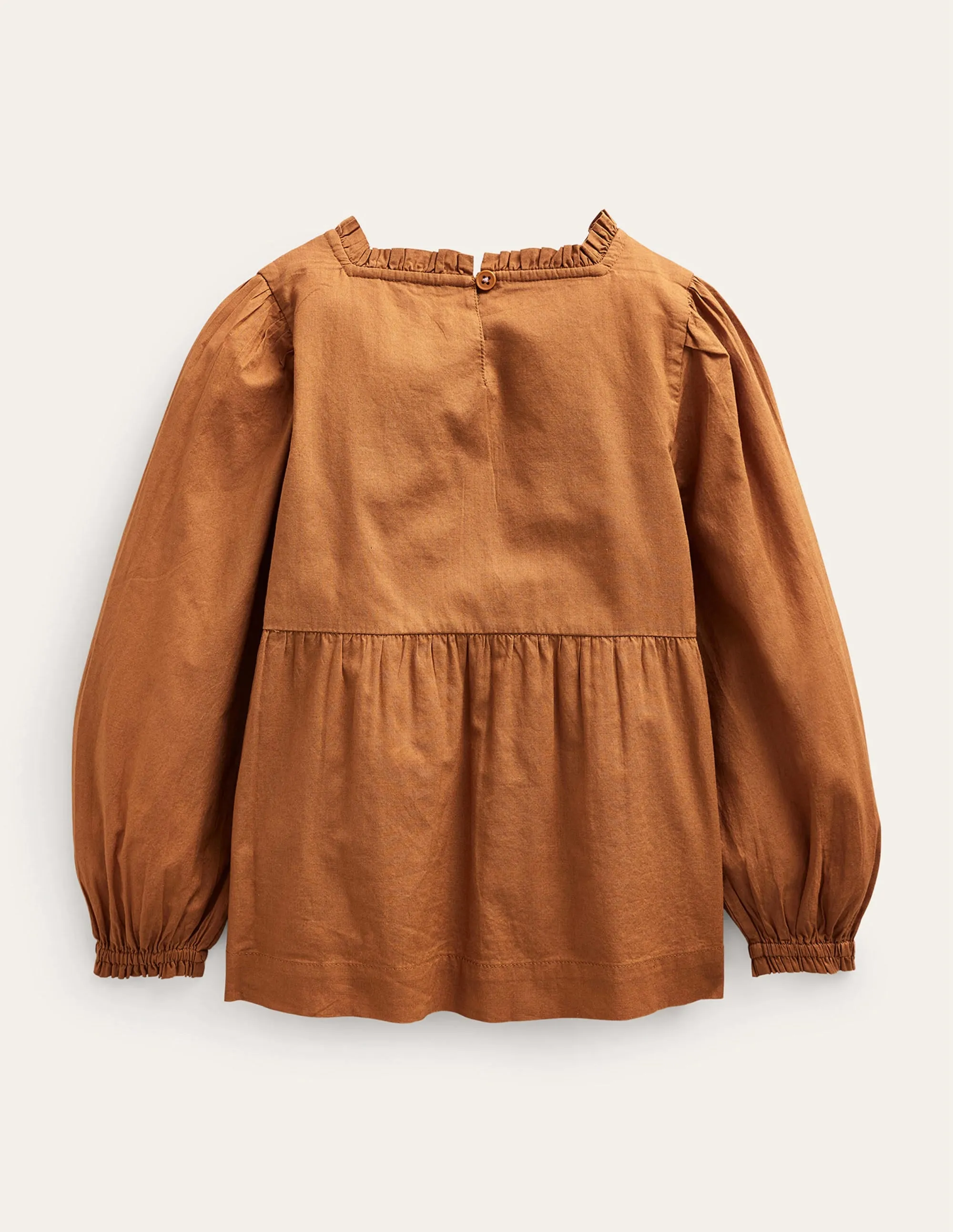 Pretty Lace Blouse-Butterscotch Brown