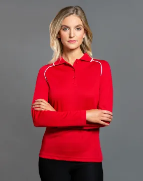 [PS44] Ladies' cooldry raglan L/S polo