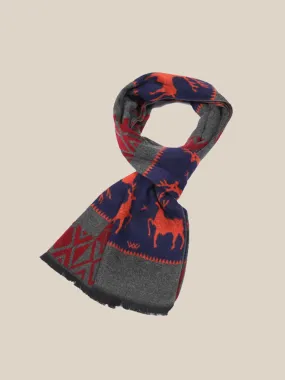 Reindeer Pattern 100% Cotton Scarf