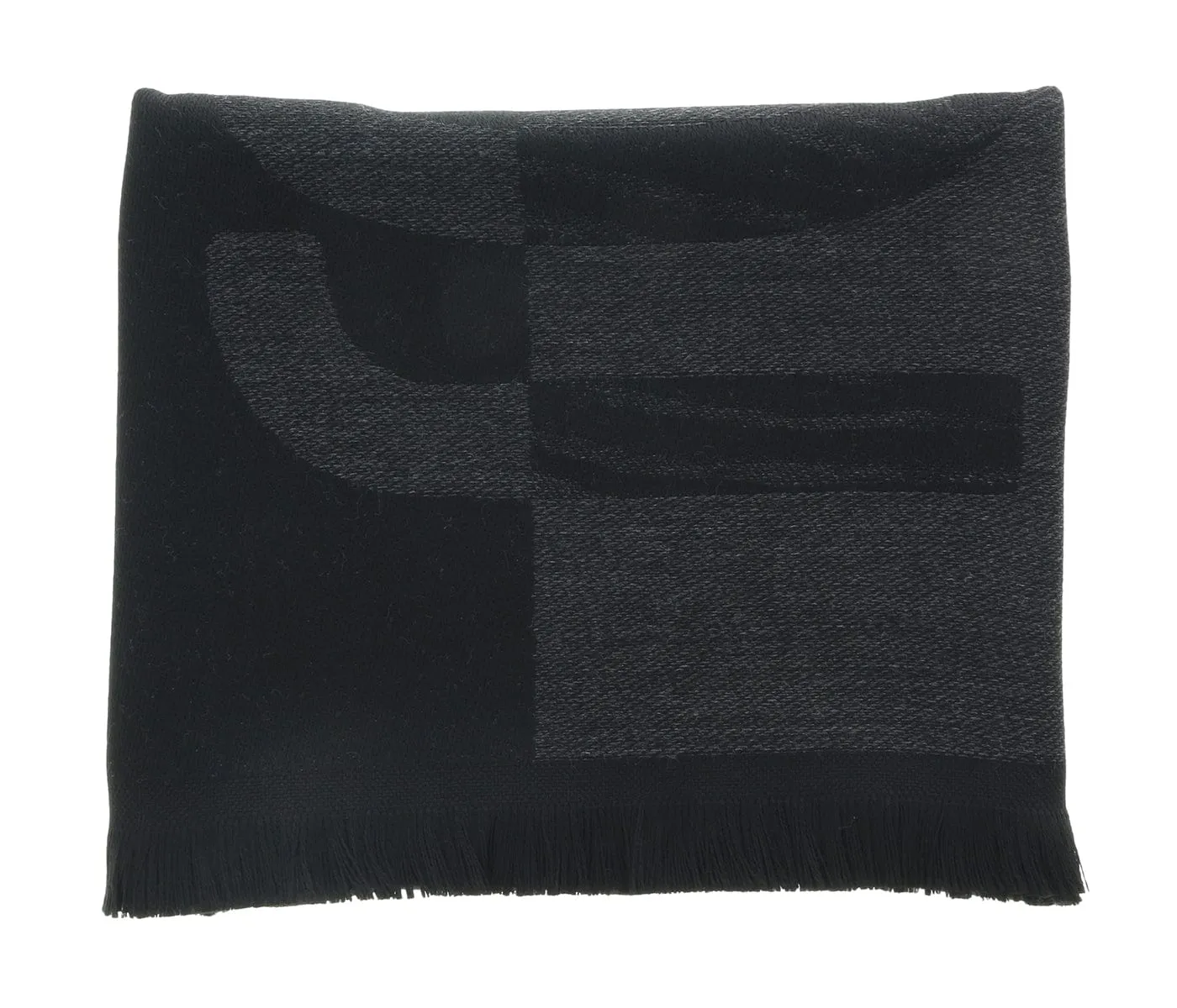 Roberto Cavalli ESZ063 05001 Grey Wool Blend Signature Mens Scarf