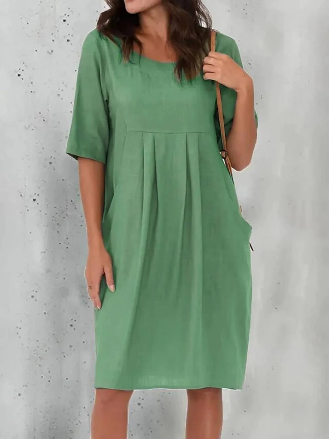 Summer Dresses for Women 2025 Vacation Maxi Long Sleeve Linen Casual Short Sleeve T Shirts Beach Dress with Pockets