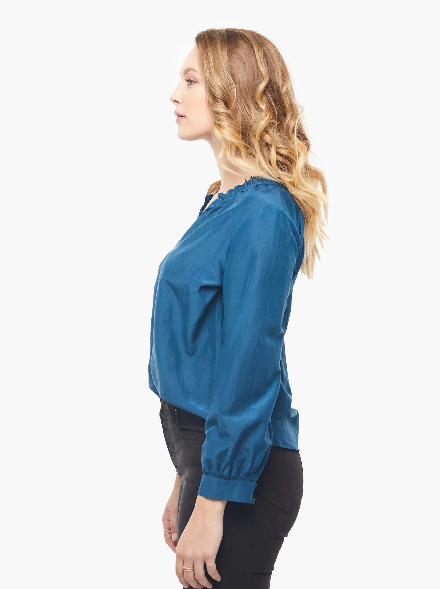 Sylvia Ruffle Neck Blouse